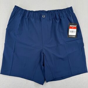 NWT Marucci Mens Navy Blue Athletic Performance Shorts L Breathable Stretch